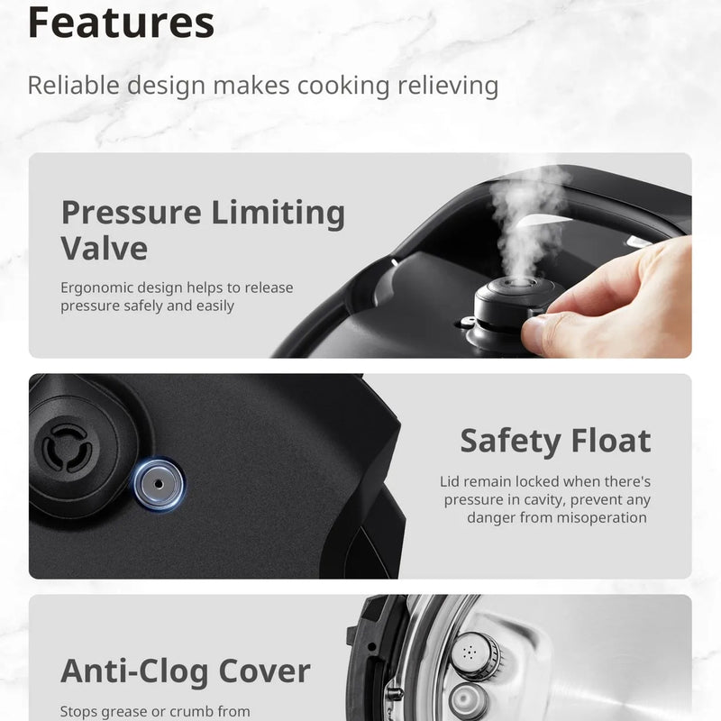 9-in-1 Electric Pressure Cooker, 14 Presets Instant Multi Cooker Olla...