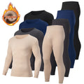 2-piece Autumn And Winter Men's Solid Color Simple and Versatile Round Neck Warm Underwear Set Comfortable Youth Home Clothes