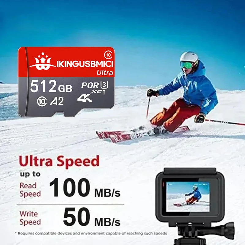 Memory Flash Quality Tf Class10 32/64/128/256/512gb for Phone Memory Card Premium Durable Class 10 High Speed U3 High Quality