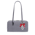 Slouchy Tote Bags Polka Dot Nylon Bowler Bag For Women Hobo Bags Large Shoulder Bag For Travel Work College Nylon Bowler Bag For Women Slouchy Lightweight Crescent Bag With Zipper Travel Tote Bag For Women Sandproof Swim Pool