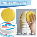 Fasilawei White Shoe Polish 100g (Sponge Brush) - Synthetic Leather Sneaker Color Restore & Care