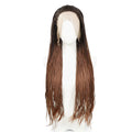 Ombre Grey Box Braided Wigs Braids For Black Women 26Inch Long Crochet Braids Synthetic Hair Wig Dark Roots 13x3 Lace Front Wig