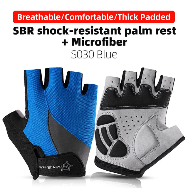 ROCKBROS Half Finger Cycling Gloves Breathable Shockproof | SAMAG