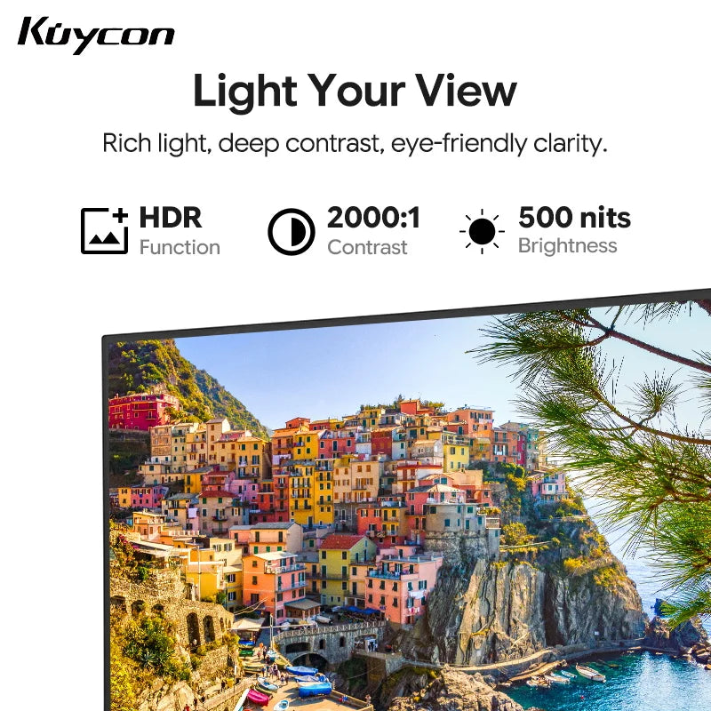 Kuycon G32P 32 Inch Computer Monitor 6K UHD IPS PC Display 500 Nits Contrast Rate 2000:1 Desktop Screen 99%sRGB Aluminum Alloy