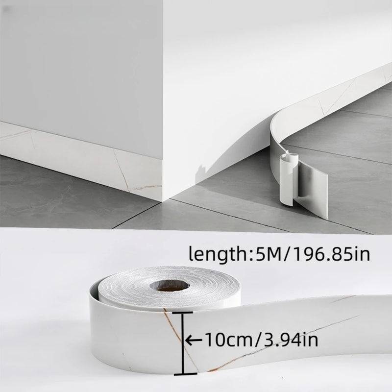 1pc 196.85inX3.94in Self-adhesive Wall Sticker, Waterproof and Anti Fouling Decoration, Whole Wall Background Wall Wallpaper