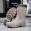 Thick-soled wear-resistant rubber shoes for men and women, mid-calf waterproof anti-slip fishing construction site rain boots