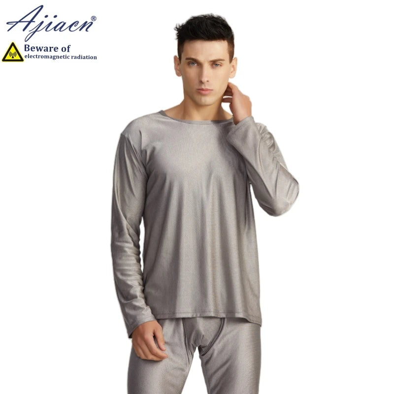 Anti-radiation 100% silver fiber knitted fabric women's long underwear Phone Electromagnetic radiation shielding men's underwear