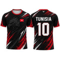 Tunisia Flag Print Jersey Men Outdoor Sports Soccer Training Uniform Men's And Women's Quick Dry Breathable O-neck Short-sleeved