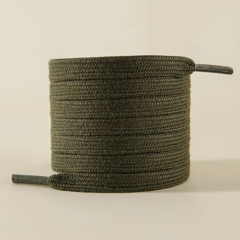 New Classic Pure Cotton Shoelaces Flat Shoelaces Sports Canvas Shoelaces for Men and Women Width 0.8cm Length 100/120/140/160cm