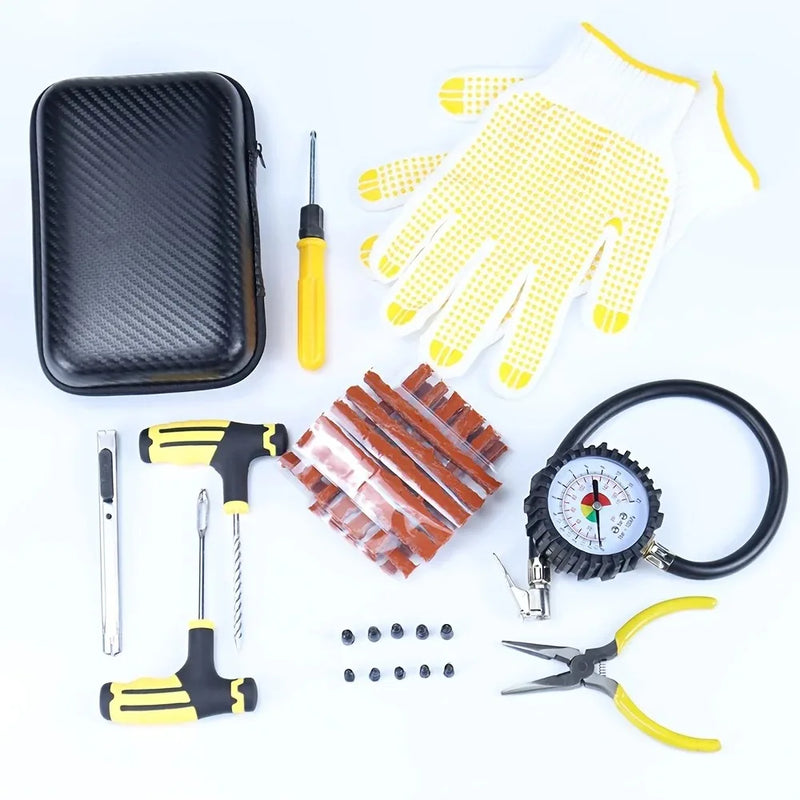 Motorcycle Tire Repair Kit Tyre Puncture Repair Tools Car Accessories Tire Strips Stirring Repair Tool Kit  Puncture Plug Tools