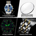 POEDAGAR Luxury Men Watch Top Original Waterproof Luminous Chronograph Man Wristwatch Stainless Steel Quartz Men's Watches Reloj