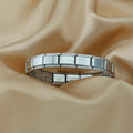 Hapiship Women's Jewelry DIY 9mm Width Itanlian Elastic Charm Bracelet Fashion Stainless Steel Bangle ST - Visuel 4 | SAMAG