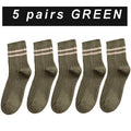 Pairs Men's New Striped Casual Breathable Socks Harajuku | SAMAG