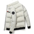 2026 Autumn Winter Men's Thick Warm Jacket Fashion Printed Windproof Coat Casual Zip Up Outerwear Male Parkas M-5XL