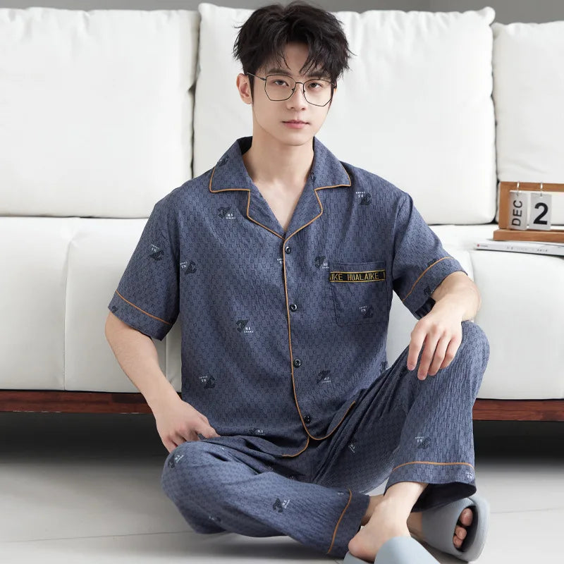 Men's Pajamas Sets Room Wear Men's Home Clothes Comfortable Man Pajamas Cholovіcha Set Pajama for Man Sleepwear Mens Pyjamas