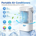 Portable cooling fan with seven-color night light, 900ml large capacity, USB interface, suitable for living room, bedroom, etc