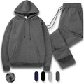 Tracksuit Men 2 Piece Set Big and Tall Long Sleeve Hooded Activewear Suits Gym Workout Training Stretchy - View 4 | SAMAG