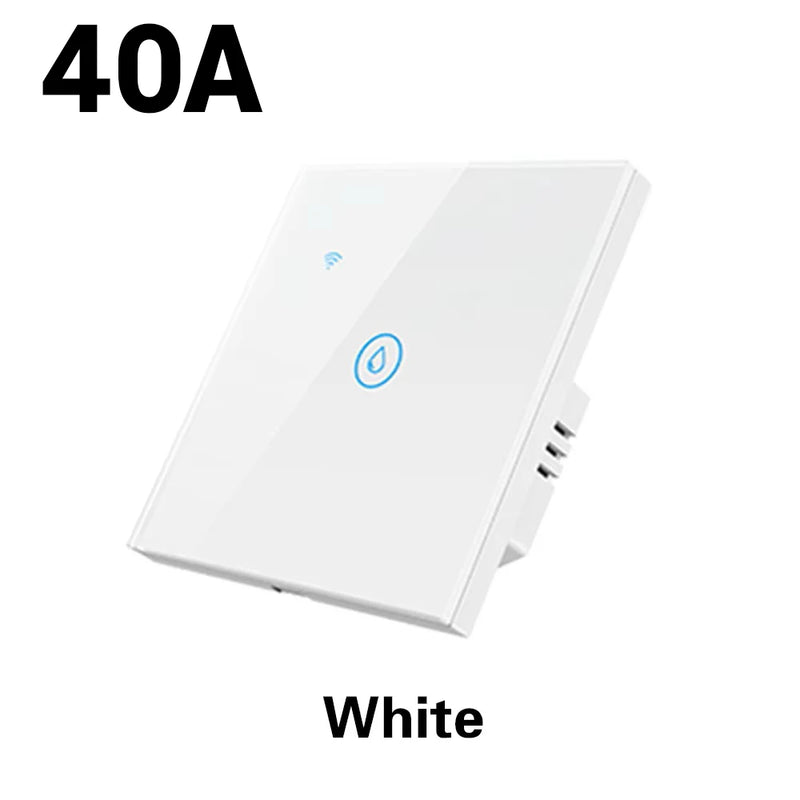 Tuya Smart Water Heater Switch WIFI Touch Sensor 4000W/8800W 20A/40A Boiler Switch Wall Smart Home Siri Voice Control
