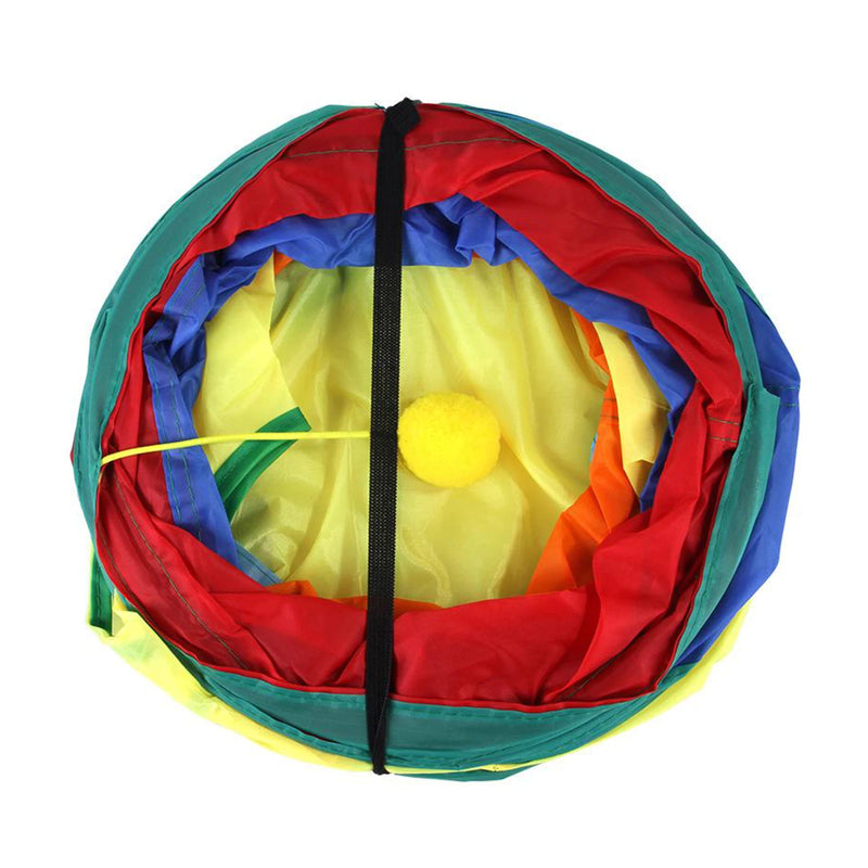 Cat Tunnel Collapsible Crawl Tube Agility Trainer Cats Hole Toy