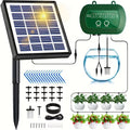 Solar Automatic Watering Kit for Garden, Drip Irrigation Watering System with 15 m Watering Hose, Balconies, Flower Pots, Plants