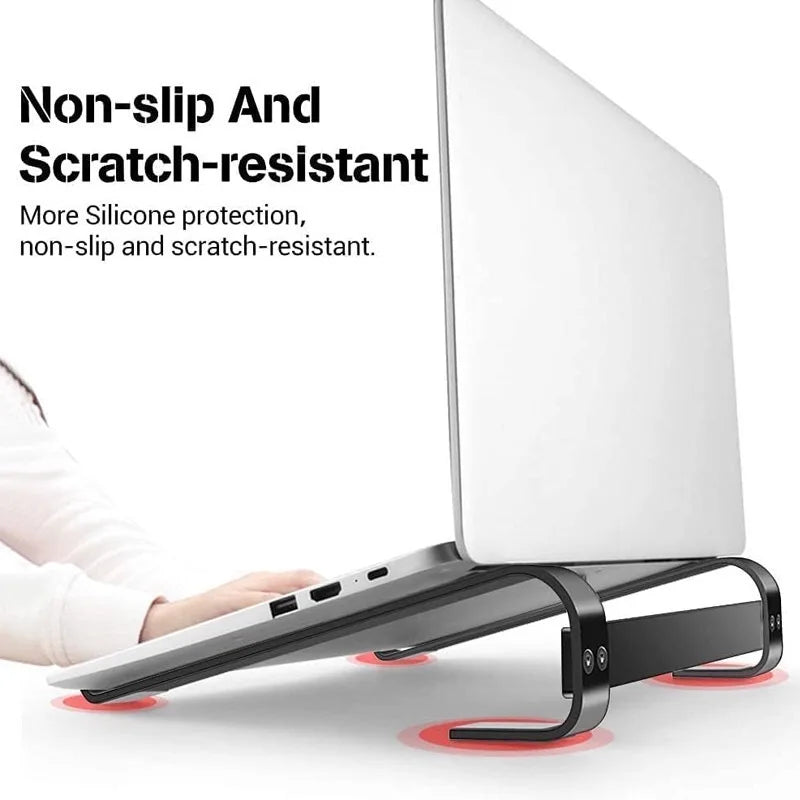 Laptop Stand Ergonomic Cooling Bracket Aluminum Alloy Desktop Holder for MacBook Lenovo HP Dell XPS 10-18inch Notebook Computer