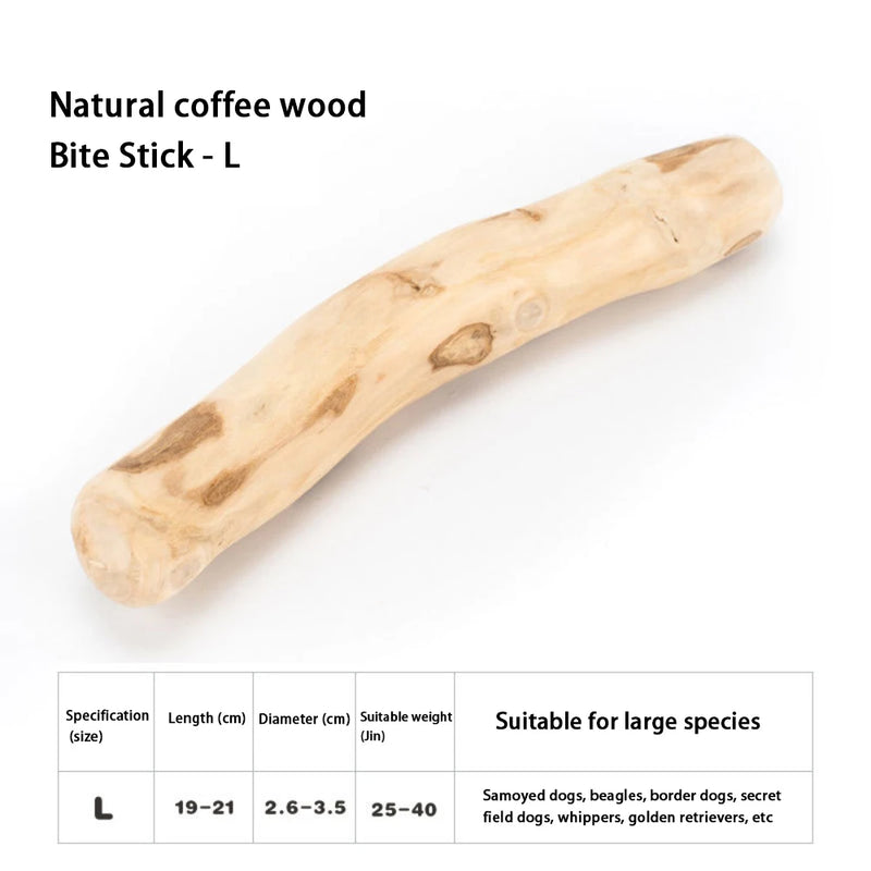 1pc Natural Coffee Wooden Dog Chew Toys for Puppy Pet Dogs Teething Stress Relief Molar Teeth Cleaning Safe Chew Sticks Supplies