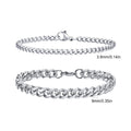 2pcs Men's Chain Bracelets,Stainless Steel Silver Gold Black Color Twist Rope Chain Wristband,Trendy Cuban Link Chains Gift