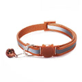 Cute Fashion Adjustable Size Cat Head Pattern Reflective with Bells Cat Collar Pet Accessories Kitten Decor Cat Neck Strap