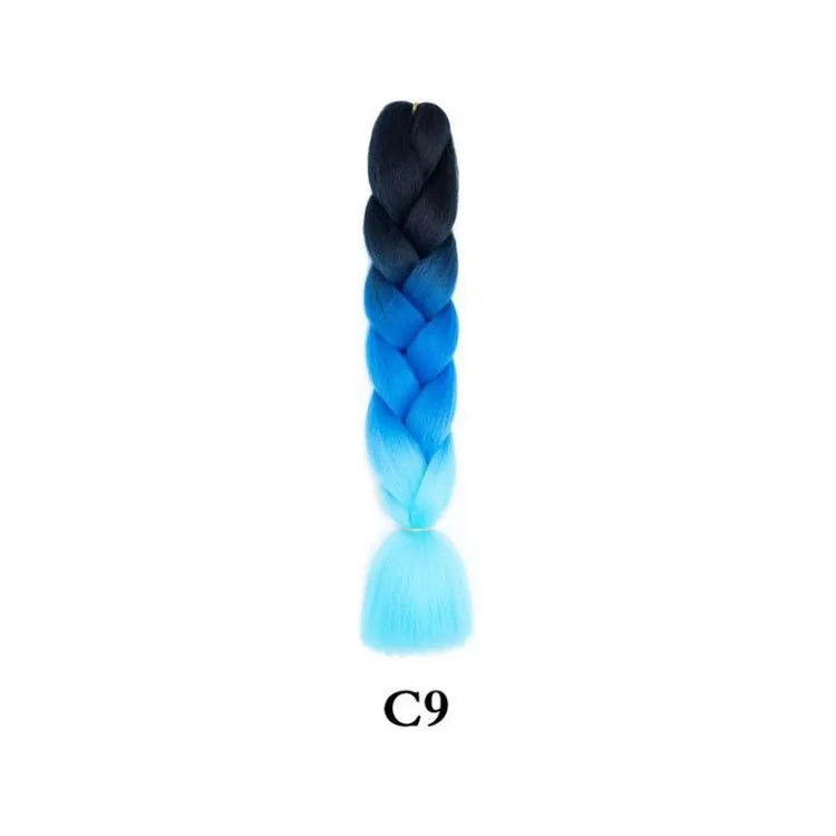 Tereshar 1Pcs 24inch 100g Synthetic Braiding Hair Extensions Jumbo Braiding Hair Twist Crochet Braids Hair for Women