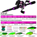 PROBEROS 2.1m Baitcasting/Spinning Fishing Rod Reel Combo Full Set with Line Lure Bag Hooks Freshwater Saltwater Fishing Pesca