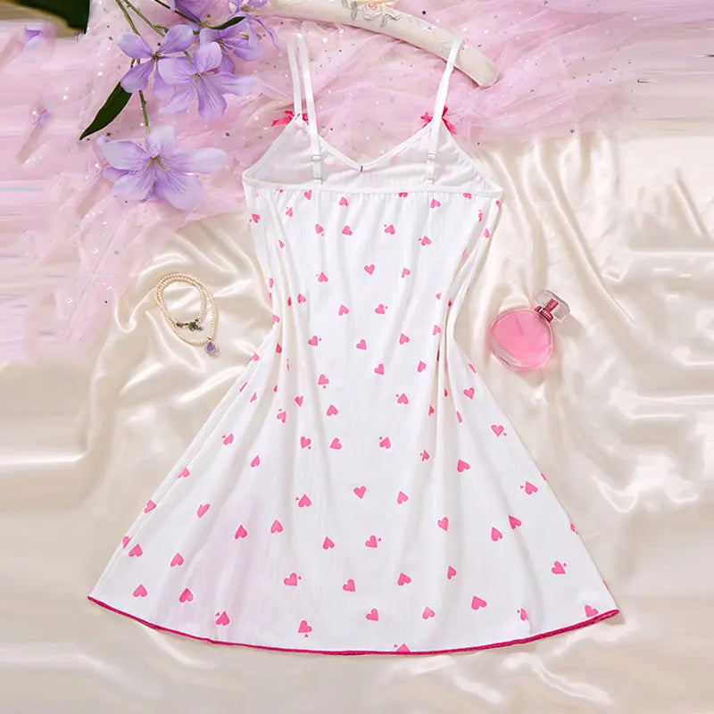 Women's Sleepwear Underwear Rose Lace Bow & Heart Print | SAMAG