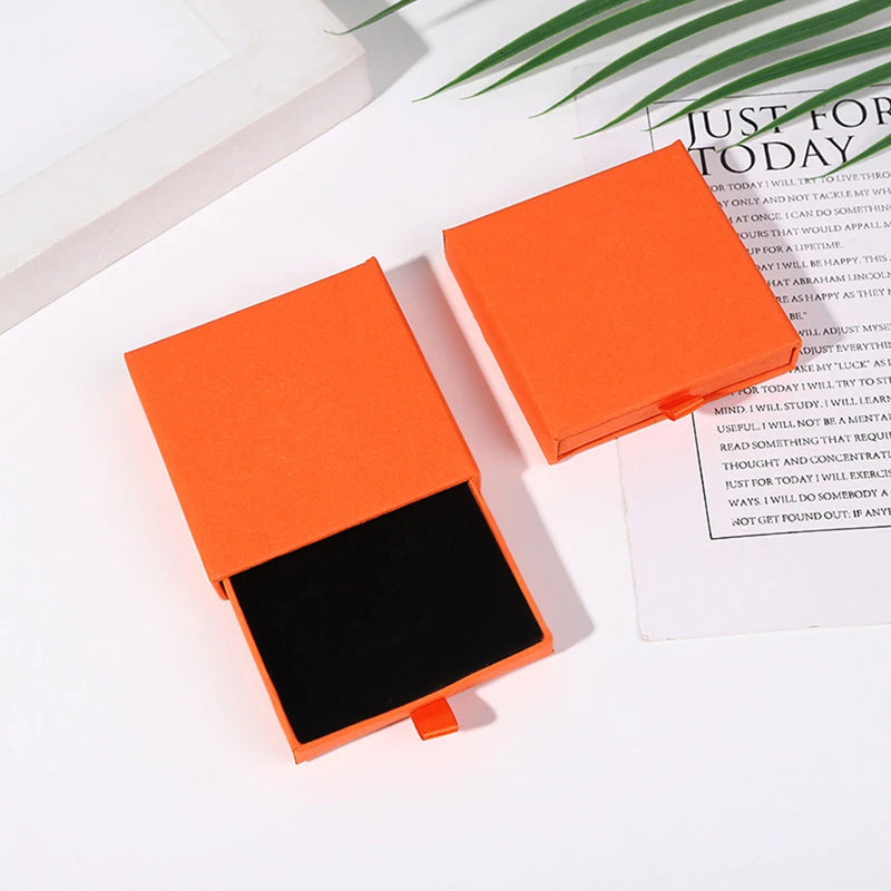 Drawer Paper Jewelry Box For Earrings Ring Pendant Bracelet Necklace Storage Display Case Portable Jewelry Packaging Box  New
