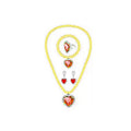 Children Girls Elsa Sofia Belle Princess Accessories Refinement Beading Necklace Bracelet Ring Earring Jewelry 5pcs Sets