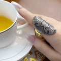 Ring Maori Cultural Tattoo Ornament,Bridal Sets Fashion Good Jewerly For Women Men Gift In 925 Sterling Silver