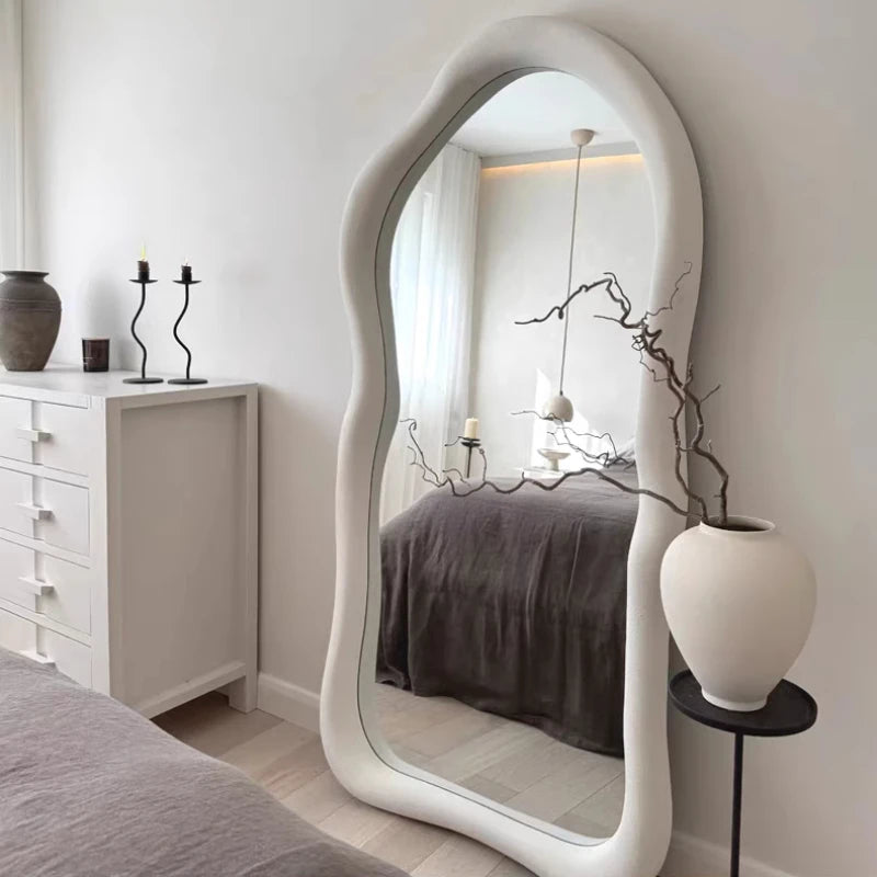 Design Girls Mirror Stickers Bedroom Aesthetic Modern Makeup Mirror Prism Ornament Adornos Para El Hogar House Accessories