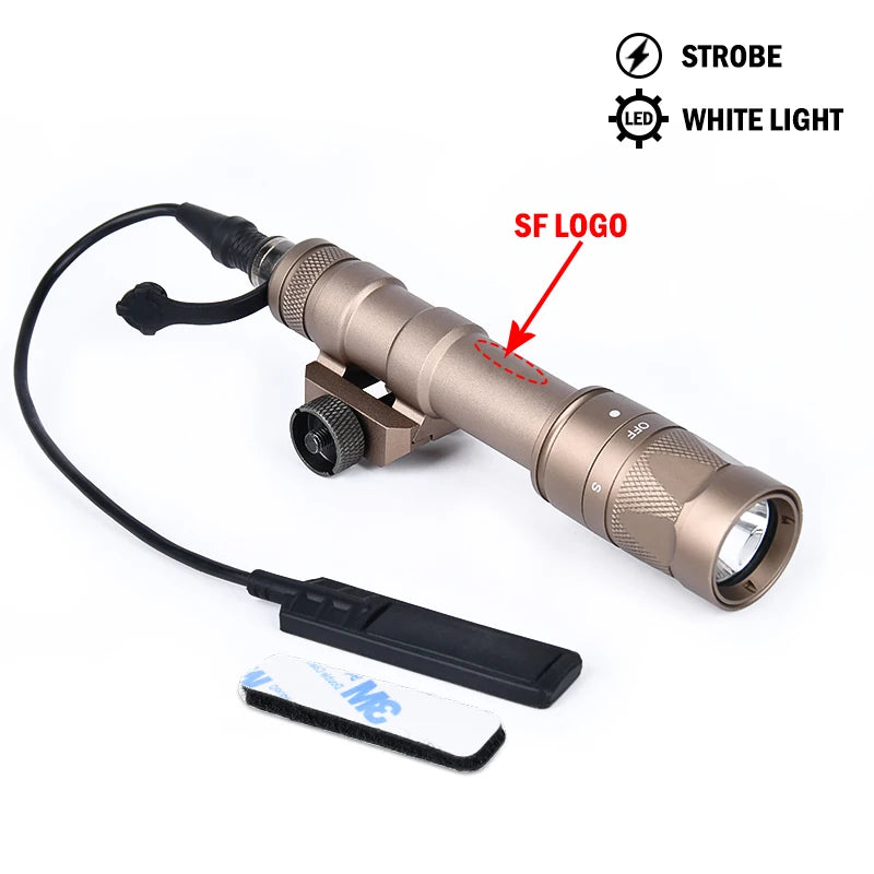 Strobe Flashlight Surefir SF M300 M300W Scout Light WADSN Tactical Torch M600 M600W LED White Lamp Hunting Camping Airsoft X300