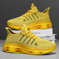 Men's Breathable Knitted Sports and Casual Sneakers - Lightweight Running Shoes with Pvc Cushioning, Lace Closure and Texture Grip, Bring All Day Plaid, Daily Sports Shoes | Fashionable Crossover Shoes | Comfortable Fit