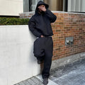 Solid Couple's Hooded Sweatshirt Casual Loose Sweatpants | SAMAG