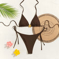 Women's Two Piece Bikini Set 2025, Sexy Triangle Push Up Swimsuit, Floral Print Bathing Suit, Beach Swimwear