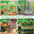 Solar Misting System Plants Watering Irrigation Kit 10/15pcs Brass Nozzle for Garden Supported Automatic Watering Device