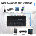 MX400 Mini 4-Channel Audio Mixer Ultra Compact Sound Low Noise With Power Adapter DJ Karaoke Audio Mixer Headphone Amplifier ﻿