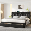 Queen Bed Frame with Headboard ＆ 4 Storage Drawers, Velvet Upholstered Platform Bed Frame Queen Size with 3 USB &, Customized