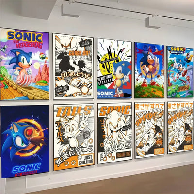 Sonic the Hedgehog HD Poster Art Waterproof Wall Sticker | SAMAG