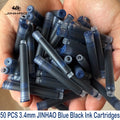 50/12 PCS JINHAO 12 Colors 2.6mm/3.4mm Fountain Pen Ink Cartridges For Majohn Hongdian Stationery School Office Supplies