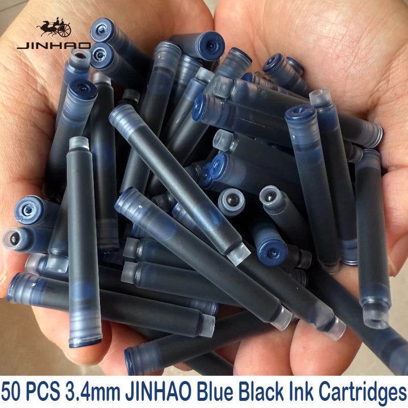 50/12 PCS JINHAO 12 Colors 2.6mm/3.4mm Fountain Pen Ink Cartridges For Majohn Hongdian Stationery School Office Supplies