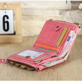 CONTACT'S Fashion Genuine Leather Women Wallet Bifold Card Holder Coin Purse Small Women's Purse Money Clip Men Pocket Wallets
