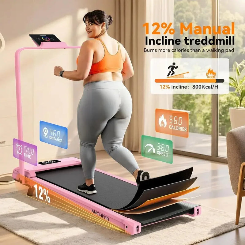 Compact Portable Under Desk Treadmill with Incline - View 4 | SAMAG