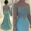 Sparkling Sequin Elegant Evening Gown Long Sleeved Beaded | SAMAG