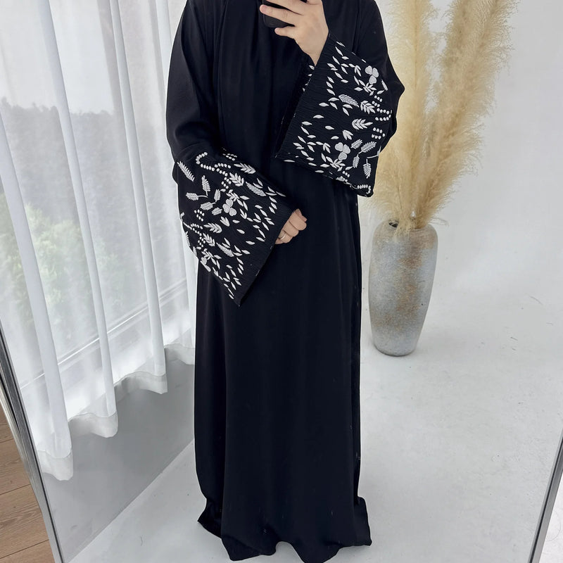 Turkey Emboridery Abaya for Women Dress Morocco Dubai Islam Vestidos Eid Muslim Arab Long Robe Ramadan Kaftan Abayas Jalabiya