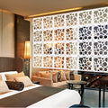 12 PCS Hanging Room Divider Decorative Thick Wall Screen Panels Floral Carving Pattern Hollow Out Design for Bedroom Living Dini